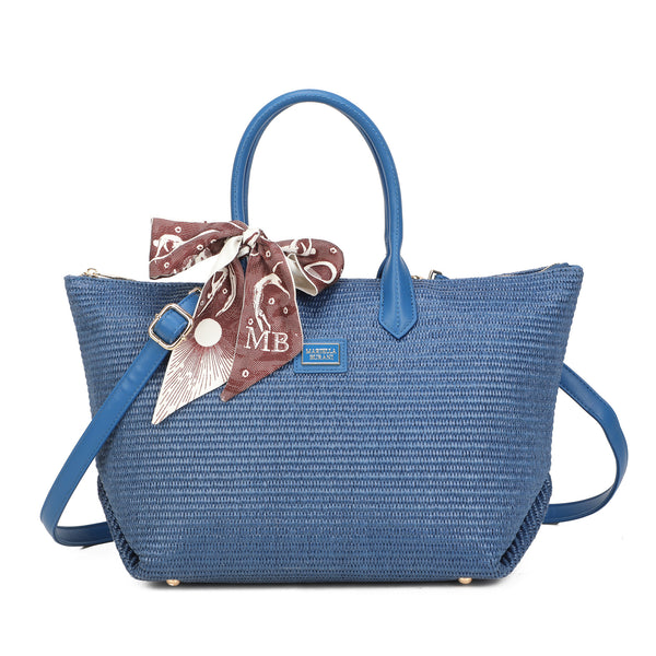 Borsa shopper in rafia ed ecopelle Mariella Burani MB6311