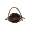 Borsa ecopelle martellata a coulisse con manico intrecciato EC5087