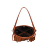 Borsetta shopper piatta a spalla con frange Valentino Creations VC619