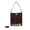 Borsetta shopper piatta a spalla con frange Valentino Creations VC619