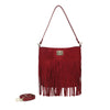 Borsetta shopper piatta a spalla con frange Valentino Creations VC619