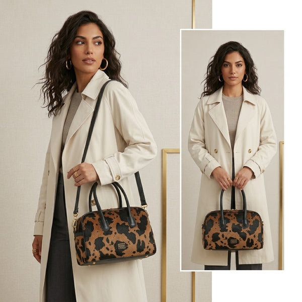 Bauletto in ecopelle muccata cavallino Mariella Burani MB057