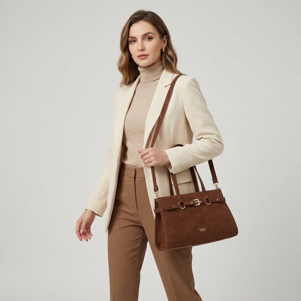Borsa bauletto a spalla Mariella Burani in ecopelle scamosciata MB7108