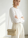 Borsa pochette gioiello con strass e chiusura a pergamena VC9001