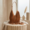 Borsa a spalla in ecopelle con frange scamosciate Enrico Coveri EC7096