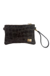 Pochette con laccio e tracolla Valentino Creations in vera pelle suede a scaglie V850C