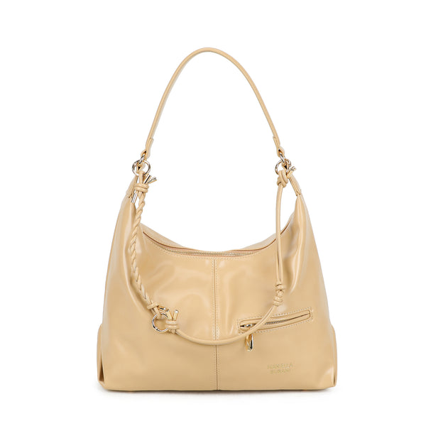 Borsa a spalla in ecopelle lucida con doppio manico Mariella Burani MB018