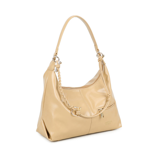 Borsa a spalla in ecopelle lucida con doppio manico Mariella Burani MB018