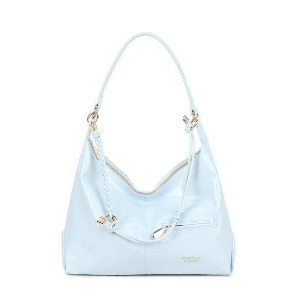 Borsa a spalla in ecopelle lucida con doppio manico Mariella Burani MB018