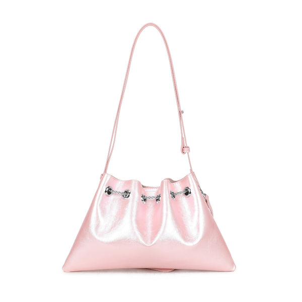 Borsetta a spalla a sacca in ecopelle metallizzata Valentino Creations VC2020