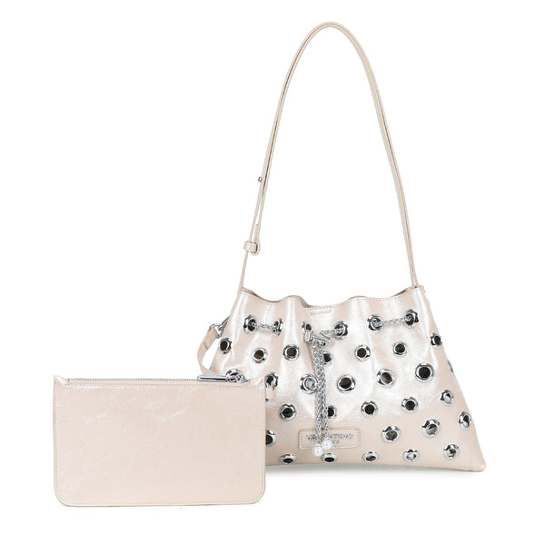 Borsetta a spalla a sacca in ecopelle metallizzata Valentino Creations VC2020