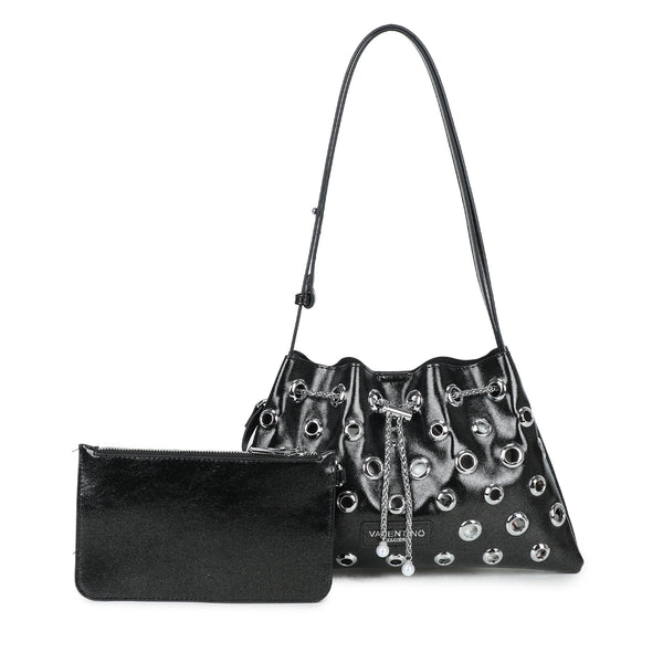 Borsetta a spalla a sacca in ecopelle metallizzata Valentino Creations VC2020