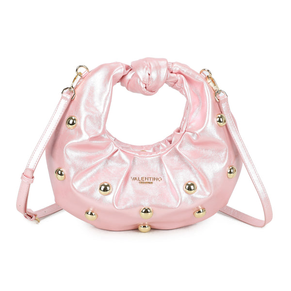 Borsetta in ecopelle metallizzata a spalla Valentino Creations con borchie VC2016