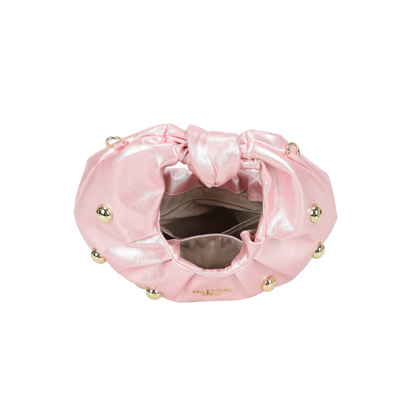 Borsetta in ecopelle metallizzata a spalla Valentino Creations con borchie VC2016