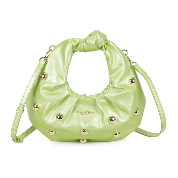 Borsetta in ecopelle metallizzata a spalla Valentino Creations con borchie VC2016