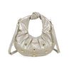 Borsetta in ecopelle metallizzata a spalla Valentino Creations con borchie VC2016
