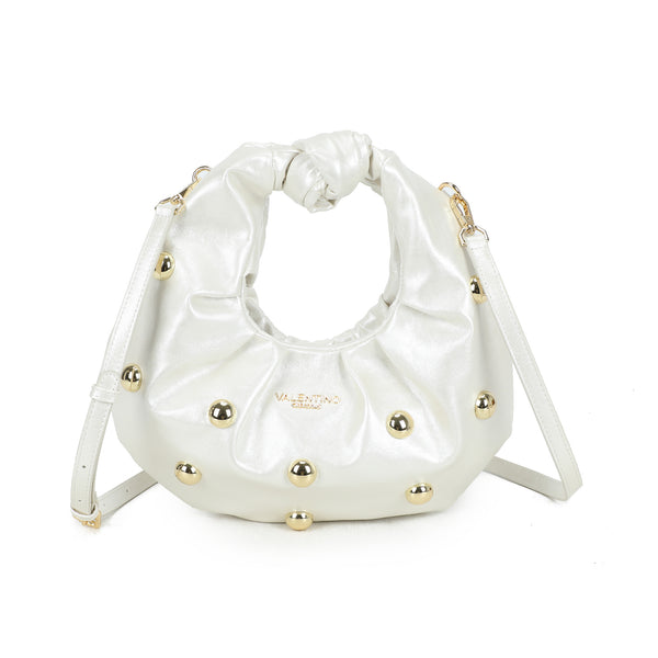 Borsetta in ecopelle metallizzata a spalla Valentino Creations con borchie VC2016