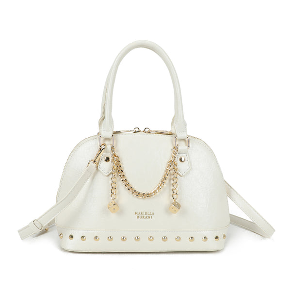 Borsa bauletto in ecopelle con charms e borchie Mariella Burani MB7064