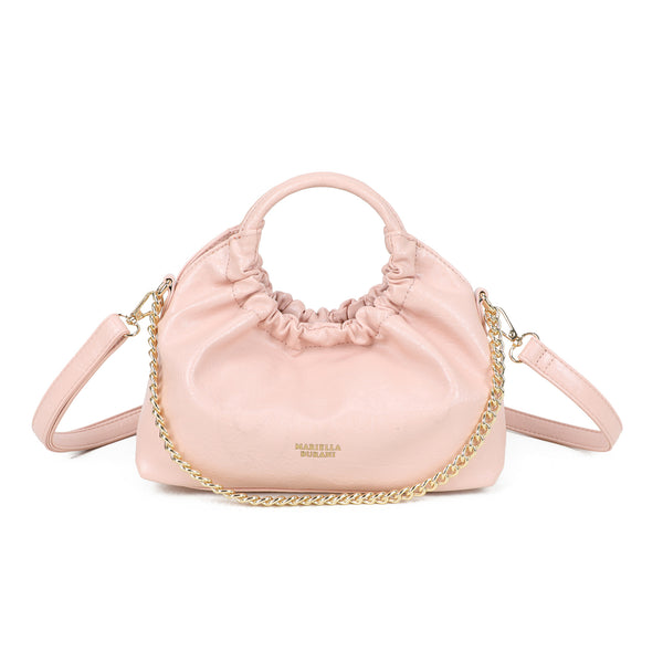 Borsetta in ecopelle lucida con manico tondo Mariella Burani MB7061