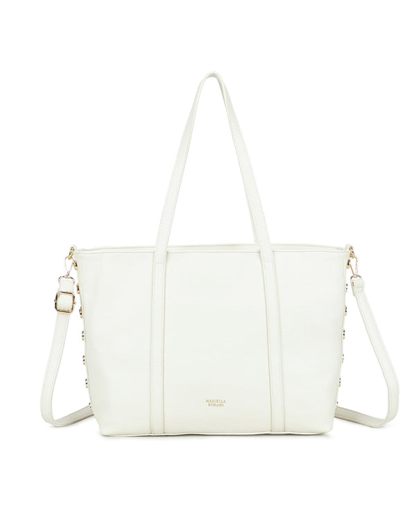 Borsa spalla shopper in ecopelle con borchie laterali Mariella Burani MB710
