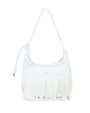 Borsa a spalla shopper in ecopelle Mariella Burani con frange MB714