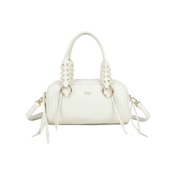 Borsa bauletto in ecopelle effetto vintage con frange Mariella Burani MB717