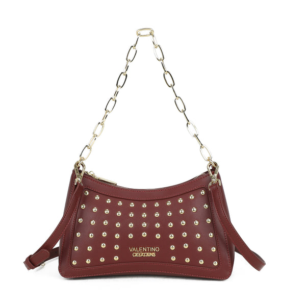 Borsetta in ecopelle Valentino Creations con manico a catena e borchie VC626