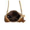 Borsa in ecopelle scamosciata a tracolla con frange Enrico Coveri ECC6329