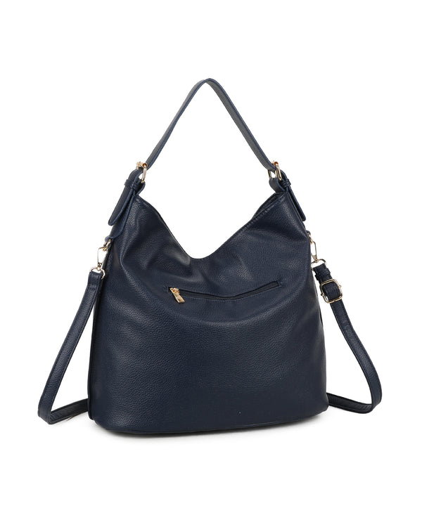 Borsa grande in ecopelle con inserto in velluto Enrico Coveri ECG627