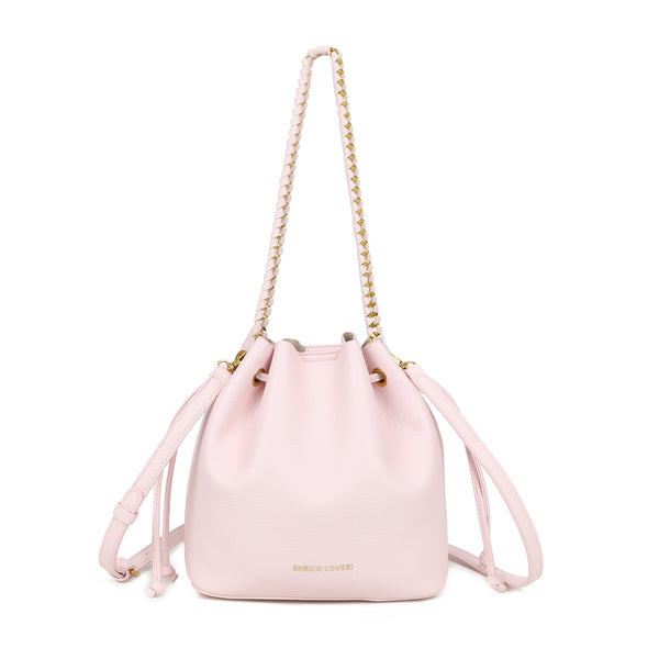 Borsa a sacco con coulisse e manico intrecciato a spalla in ecopelle Enrico Coveri EC2262