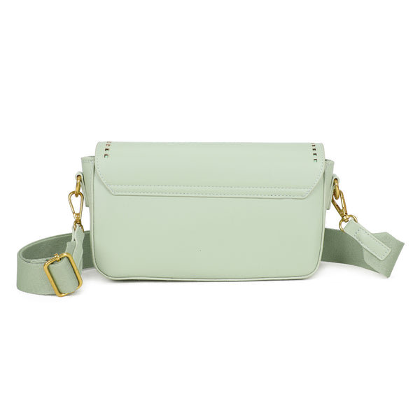 Borsa a patta traforata in ecopelle Enrico Coveri con tracolla in tessuto EC2236