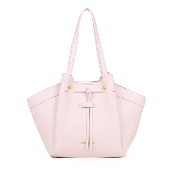 Borsa shopper a spalla in ecopelle con borchie e laccio decorativo Enrico Coveri EC2263