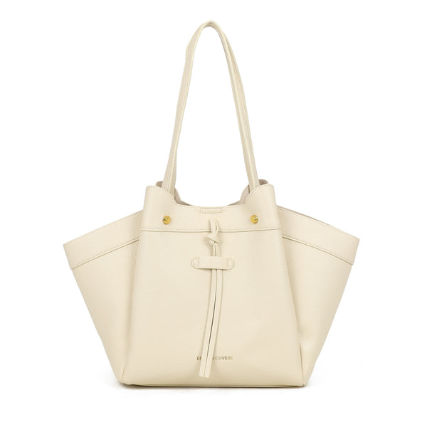 Borsa shopper a spalla in ecopelle con borchie e laccio decorativo Enrico Coveri EC2263