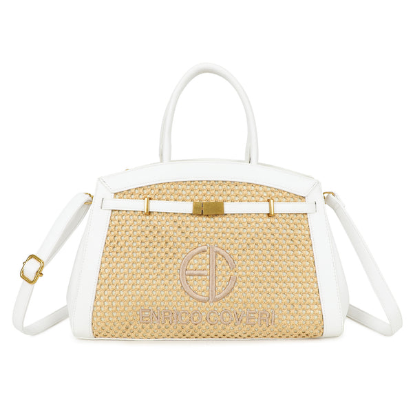 Bauletto in rafia ed ecopelle Enrico Coveri EC6277