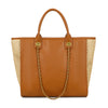 Borsa shopper in rafia ed ecopelle EC6275 Enrico Coveri