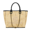 Borsa shopper in rafia ed ecopelle EC6275 Enrico Coveri