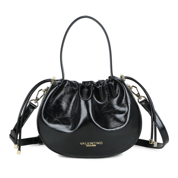 Borsa in ecopelle lucida Valentino Creations con chiusura a coulisse VC524