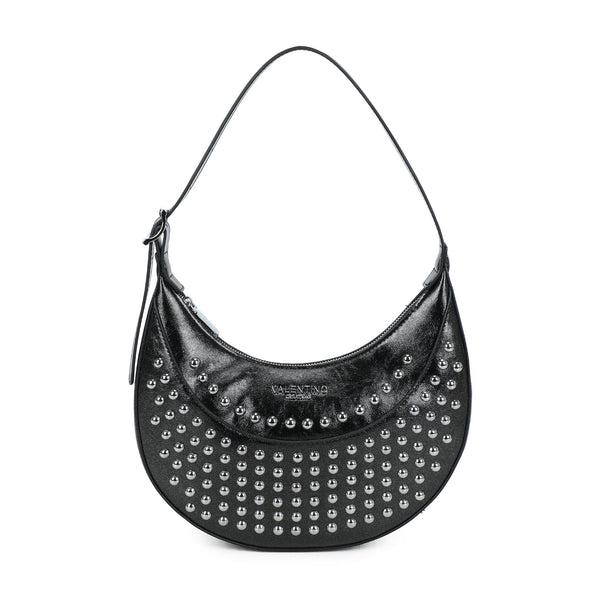 Borsa in ecopelle mezzaluna a spalla con borchie Valentino Creations VC2019Q