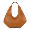 Shopper a spalla in ecopelle intrecciata e manico in metallo Valentino Creations VC2027