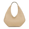Shopper a spalla in ecopelle intrecciata e manico in metallo Valentino Creations VC2027