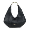 Shopper a spalla in ecopelle intrecciata e manico in metallo Valentino Creations VC2027