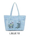 Borsa shopper in jeans Enrico Coveri EC6296 con disegno frontale