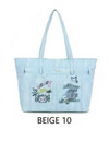 Borsa shopper in jeans Enrico Coveri EC6296 con disegno frontale