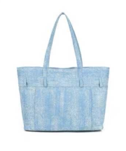 Borsa shopper in jeans Enrico Coveri EC6296 con disegno frontale